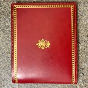 Leather Wallet with Gold Accents